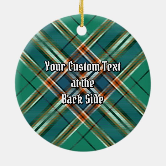 Clan MacFarlane Ancient Hunting Tartan Keramik Ornament (Hinten)