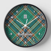 Clan MacFarlane Ancient Hunting Tartan Uhr (Vorderseite)