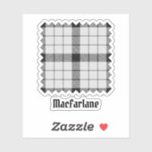 Clan MacFarlane Black and White Tartan Aufkleber (Blatt)