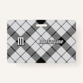Clan MacFarlane Black and White Tartan Ausweis (Vorderseite)