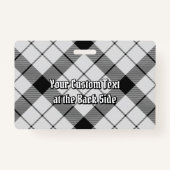 Clan MacFarlane Black and White Tartan Ausweis (Rückseite)