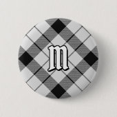 Clan MacFarlane Black and White Tartan Button (Vorderseite)