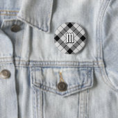 Clan MacFarlane Black and White Tartan Button (Beispiel)