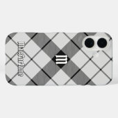 Clan MacFarlane Black and White Tartan Case-Mate iPhone Hülle (Rückseite (Horizontal))