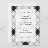 Clan MacFarlane Black and White Tartan Einladung (Rückseite)