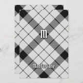 Clan MacFarlane Black and White Tartan Einladung (Vorne/Hinten)