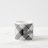 Clan MacFarlane Black and White Tartan Espressotasse (Vorderseite)