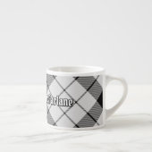 Clan MacFarlane Black and White Tartan Espressotasse (Rechts)