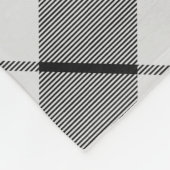 Clan MacFarlane Black and White Tartan Fleecedecke (Ecke)