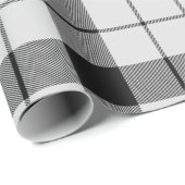Clan MacFarlane Black and White Tartan Geschenkpapier (Rolleneckpunkt)