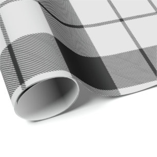Clan MacFarlane Black and White Tartan Geschenkpapier