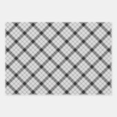 Clan MacFarlane Black and White Tartan Geschenkpapier Set (Vorderseite 2)