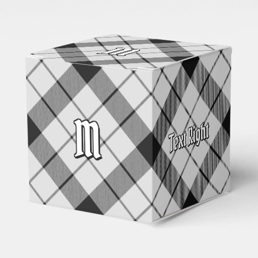 Clan MacFarlane Black and White Tartan Geschenkschachtel (Vorderseite)