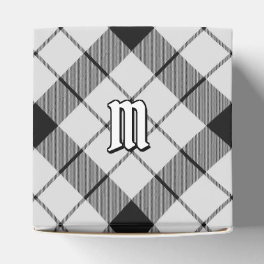 Clan MacFarlane Black and White Tartan Geschenkschachtel (Oben)