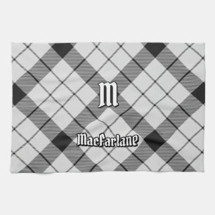 Clan MacFarlane Black and White Tartan Geschirrtuch