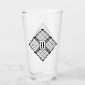 Clan MacFarlane Black and White Tartan Glas (Vorderseite)