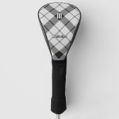 Clan MacFarlane Black and White Tartan Golf Headcover (Vorderseite)