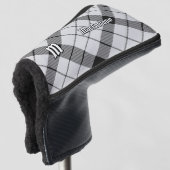 Clan MacFarlane Black and White Tartan Golf Headcover (3/4 Vorderseite)