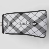 Clan MacFarlane Black and White Tartan Golf Headcover (Vorderseite)