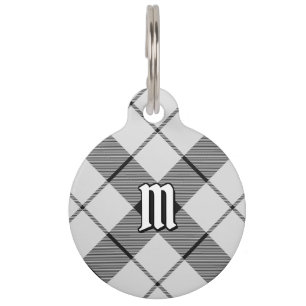 Clan MacFarlane Black and White Tartan Haustiermarke