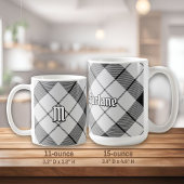 Clan MacFarlane Black and White Tartan Kaffeetasse