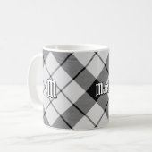 Clan MacFarlane Black and White Tartan Kaffeetasse (Vorderseite Links)