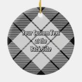 Clan MacFarlane Black and White Tartan Keramik Ornament (Hinten)