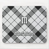 Clan MacFarlane Black and White Tartan Mousepad (Vorne)