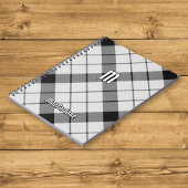 Clan MacFarlane Black and White Tartan Notizblock