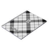 Clan MacFarlane Black and White Tartan Notizblock (Linke Seite)