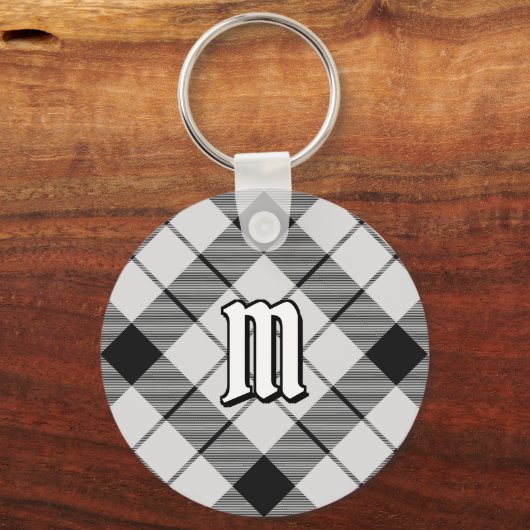 Clan MacFarlane Black and White Tartan Schlüsselanhänger (Vorderseite)