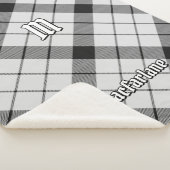 Clan MacFarlane Black and White Tartan Sherpadecke (3/4)