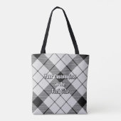 Clan MacFarlane Black and White Tartan Tasche (Rückseite)