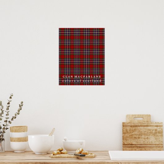 Clan MacFarlane Colors of Scotland Tartan Poster (Küche)