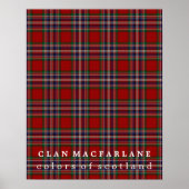 Clan MacFarlane Colors of Scotland Tartan Poster (Vorne)