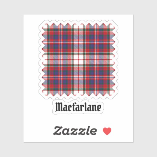 Clan MacFarlane Dress Tartan Aufkleber (Blatt)