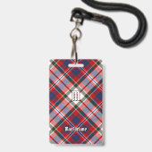 Clan MacFarlane Dress Tartan Ausweis (Vorderseite mit Lanyard)
