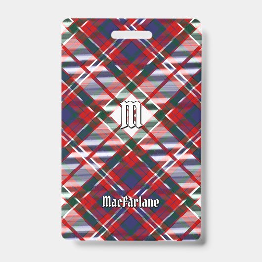 Clan MacFarlane Dress Tartan Ausweis (Vorderseite)