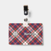 Clan MacFarlane Dress Tartan Ausweis (Vorderseite mit Clip)