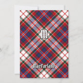 Clan MacFarlane Dress Tartan Einladung (Vorderseite)