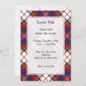 Clan MacFarlane Dress Tartan Einladung (Rückseite)