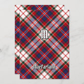 Clan MacFarlane Dress Tartan Einladung (Vorne/Hinten)