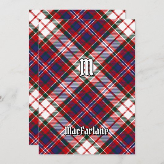 Clan MacFarlane Dress Tartan Einladung (Vorne/Hinten)