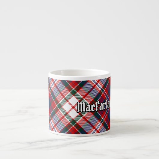 Clan MacFarlane Dress Tartan Espressotasse (Vorderseite)