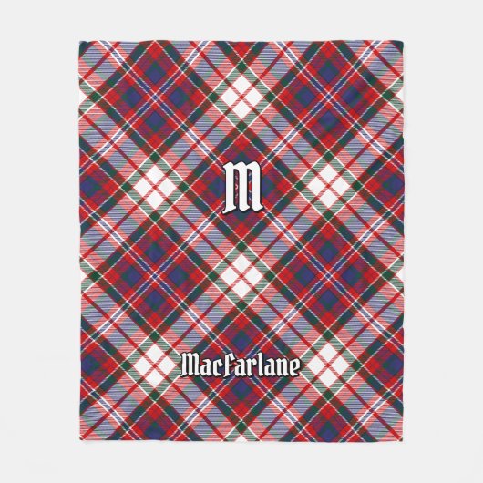Clan MacFarlane Dress Tartan Fleecedecke (Vorderseite)