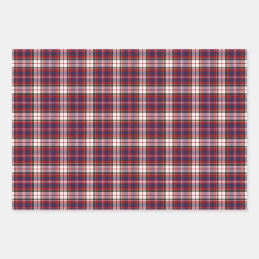 Clan MacFarlane Dress Tartan Geschenkpapier Set (Vorderseite)