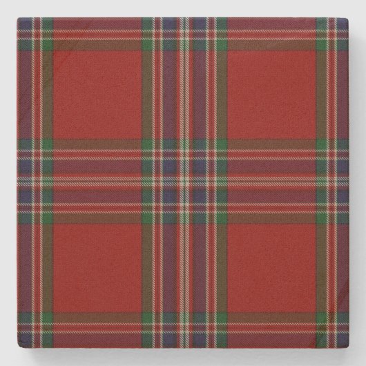 Clan MacFarlane Dress Tartan Kariert Stone Unterse Steinuntersetzer (Vorderseite)