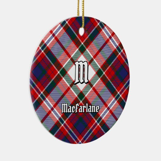 Clan MacFarlane Dress Tartan Keramik Ornament (Rechts)