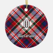 Clan MacFarlane Dress Tartan Keramik Ornament (Vorne)