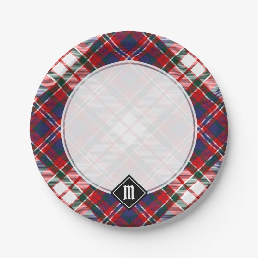 Clan MacFarlane Dress Tartan Pappteller (Vorderseite)